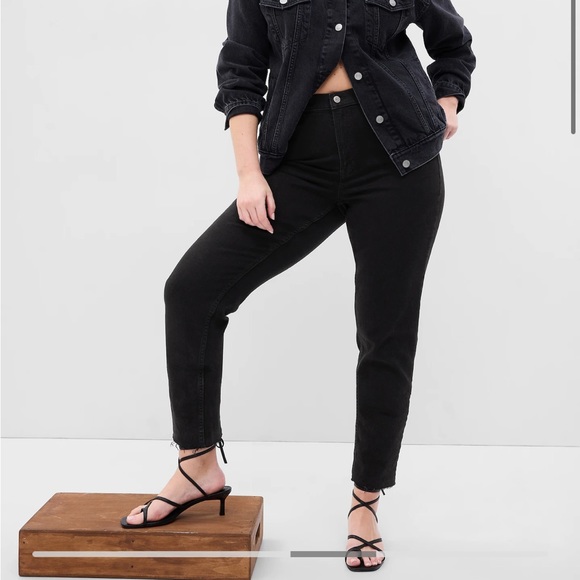 Gap Vintage slim mid rise in black short inseam - Picture 4 of 9